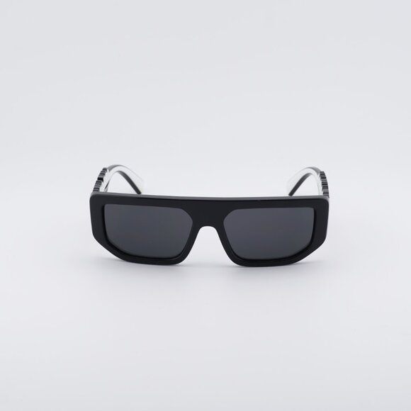 Dolce & Gabbana DG6203 501/87 Sunglasses Shiny Black Rectangle Frame,Grey Lenses main image 7